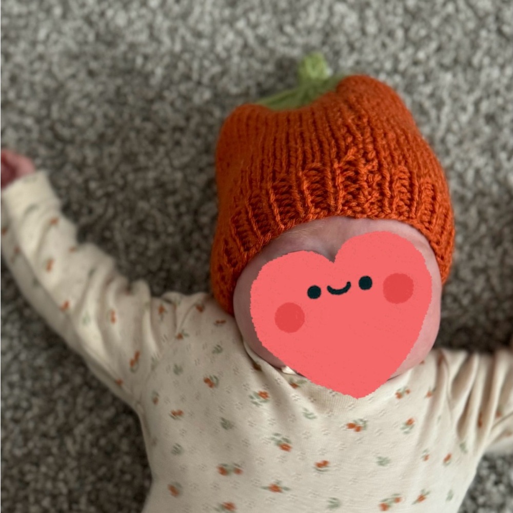 Baby Knitted Pumpkin Hat